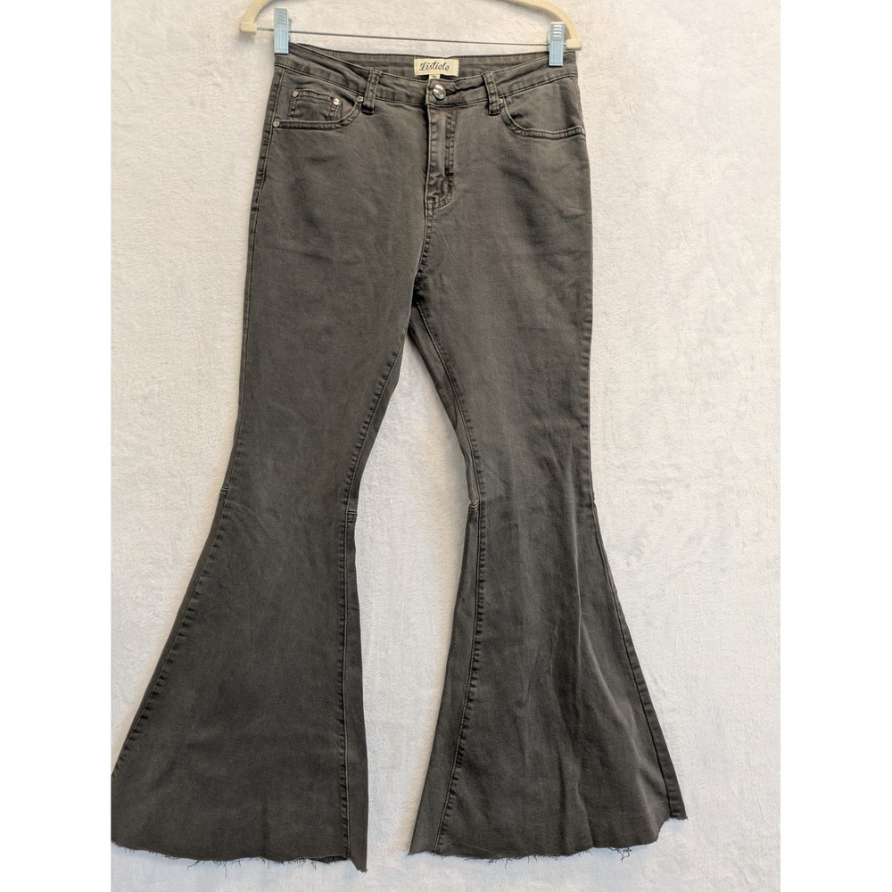 Listicle Women's Gray High Waist Bell Bottom‎ Flare Jeans Size XS 00